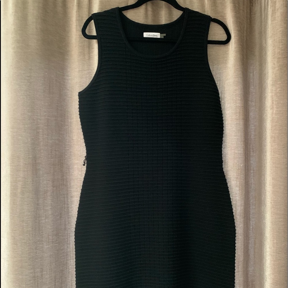 Size 10 Merino Wool Black dress by Calvin Klein